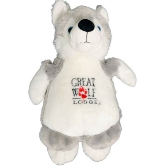 2016 Fiesta Great Wolf Lodge Plush Wolf Stuffed Animal 17" Zipper Back - Picture 1 of 10